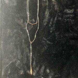 Silver layered triangle “Next Level” necklace by Premier Designs